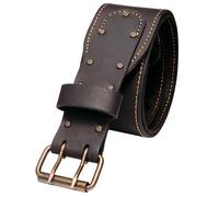 FESA Men's Leather Tool Belt - Leather Tool Pouch Belt Adjustable from 40"-56" - Tool Belt For Electricians, Carpenters, Construction Workers - Handcrafted (3" Wide, XXL, Brown)