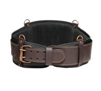 FESA Men's Padded Leather Tool Belt - Brown, 35-44 Inch, Adjustable, Suspender Compatible