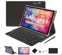 FESABOLE F11 2024 Tablet Android 14, 11 Inch, 18GB RAM, 128GB ROM, 1TB Expansion, 2K, WiFi 5G/2.4G, Camera 13MP + 5MP + 5MP, BT 5.0, GPS, 9000mAh, Speaker Grey