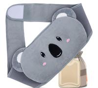 Fesaizwi Hot Water Bottle Belt 3-in-1 Hot Water Bottle Belt, 1 Litre with Cover, Cat Heat Animal, Perfect for Back, Belly and Neck