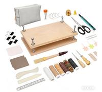 Fesatccoz 35Pcs Book Binding Kit with Wooden Complete Bookbinding Supplies for Beginners, DIY Crafts and Book Restoration