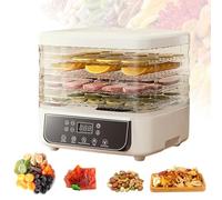 Fesatccoz 5 Tier Food Dehydrator Food Dryer Machine Fruit Dryer with Adjustable Temp and Time, Presets for Fruits, Meats