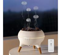Fesatccoz Dynamic Jellyfish Aromatherapy Humidifier 250ml 7 Colors 2 Spray Modes Cool Mist Essential Oil Diffuser with Music Sync and Remote Control