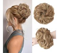 FESHFEN Messy Bun Hair Piece Hairs Scrunchies Thick Curly Wavy Pony Tail Synthetic Accessories Donut Updo Hairpieces for Women Girls 55g, 12H613A.26#