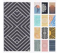 FESHKA Sand Free Turkish Beach Towel (37 x 67) Quick Dry Bath Towel, Oversized Beach Blanket, Lightweight for Travel - Made with 100% Organic Turkish Cotton - Explorer (Dark Navy)