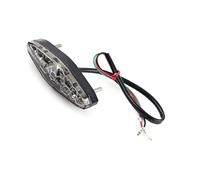 Fesjoy 15 LED Motorcycle Brake Tail Light, Universal Red Rear Running Light for ATV Dirt Bike, High Bright ABS Plastic, Long Life Service Time, Easy Installation, Efficient Warning (Brown hood)