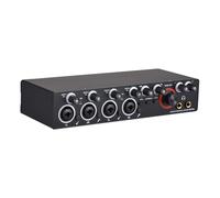 Fesjoy 2 Channels Audio Interface with Enhanced Features for Audio Control for Live Sound and Streaming, 2-in 2-out USB Sound Card 24 Bit/192khz 48V Phantom Power Supply Real-time