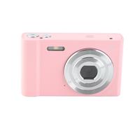 Fesjoy 48MP Kids Digital Camera 16X Digital Zoom Anti-shake Face Detect Smile for Teens (Pink)