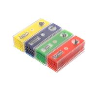 Fesjoy 48pcs/set Plastic Prepared Microscope Slides with Plants, and Animal Tissues for Kids, Students, Hobbies. Selected Fine Specimens, Colored Labels for Easy Classification, Ideal