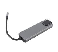 Fesjoy 5-IN-1 USB C Hub Type-C Docking Station Multiport Adapter with 4K HD RJ45 Ethernet USB 3.0 PD Charging Port Compatible with MateBook