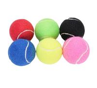 Fesjoy 6Pcs Tennis Balls for Training Practices, Multi Colors Rubber Balls with Consistent Feel, Suitable for All Ages, 2.56" Diameter