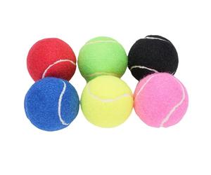 Fesjoy 6Pcs Tennis Balls for Training Practices, Multi Colors Rubber Balls with Consistent Feel, Suitable for All Ages, 2.56" Diameter