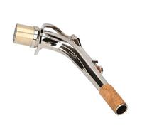 Fesjoy Alto Sax Neck Replacement Accessories with Good Resonance Effect Suitable for Most Alto Saxophones Cork Equipped Rust-Proof Brass Color for Musicians (#2)