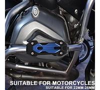 Fesjoy Black Universal Motorcycle Engine Guard Bumper Crash Bar, Cool Decorative Block for Anti-Drop and Scratch Prevention, Easy Installation, 2 PCS Set for Riders