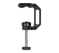 Fesjoy C Clamp for Tripod, Universal Heavy Duty Desktop Mount Clamp with Standard 1/4 Inch & 3/8 Inch Screw Holes, Expandable Jaw Width Up to 4.5cm, Strap Hole for Accessories,