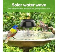 Fesjoy Eco-Friendly Solar Water Stirrer for Bird Bath, Tranquil Wave Maker with Stainless Steel Bracket, Prevent Breeding, Black