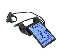 Fesjoy Electric Bicycle LCD Control Panel, Sturdy ABS Material LCD Display Panel for Electric Bike, Real Time Data Insights, Easy Installation for 22.2mm Handlebar, Suitable Cyclists