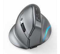 Fesjoy F-26C Rechargeable Dual Mode Wireless Mouse with Display and Quiet 2.4GHz BT Grey