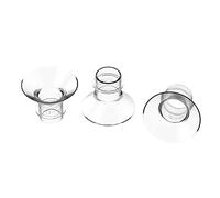 Fesjoy Flange Inserts 19mm 3 Pack - Breast Milk Pump Converter Inserts, Compatible with Various Breast Pumps, Made From Food Grade Silicone, White and Transparent (19mm)