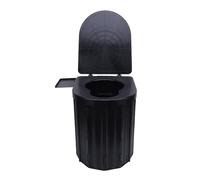 Fesjoy Foldable Lightweight Portable Toilet for Camping, User Friendly Structure, 150KG Load Capacity, Hiking and Road Trips (Black)