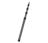 Fesjoy Handheld Carbon Fiber Microphone Boom Arm for Clear Sound, Adjustable Length for Filmmaking & Interviews 6-Section Extendable Mic Arm Vlogging Black (5-Section)