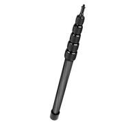 Fesjoy Handheld Carbon Fiber Microphone Boom Arm for Clear Sound, Adjustable Length for Filmmaking & Interviews 6-Section Extendable Mic Arm Vlogging Black (6-Section)