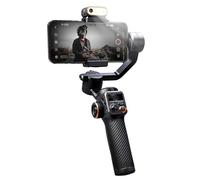 Fesjoy Hohem M6 3-Axis Stabilizer for Smartphone Up to 400g Payload, Anti-shake Phone with OLED Large Screen and AI Sensor for Vloggers and Filmmakers (With Fill Light & AI Module)