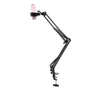 Fesjoy Long Arm Phone Holder for Desk, Adjustable Positioning | Durable carbon steel construction, 360 rotation, suitable for most smartphones, perfect for home, office use, frees hands