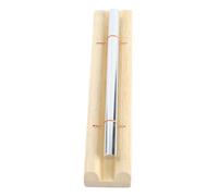Fesjoy Mindfulness Hand Bell Chime with Mallet for Yoga and Eastern Energies Percussion Instrument Calming Down Classroom Reminder Bell Aluminum and Oak Material (Fesjoy2vpf3bai50-I828-1)