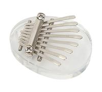 Fesjoy Mini Kalimba Piano 8 Keys Portable Crystal Mini Finger Thumb Piano Thumb Finger Notes Printed Crisp Tones Pendant with Lanyard for Bag Key Ring Car