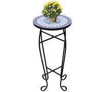 Fesjoy Mosaic Side Table Plant Table Terracotta Garden Planter Furniture Blue White