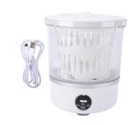 Fesjoy Portable Cordless Rechargeable 3L Washing Machine for Baby Clothes Socks Underwear Washer, LED Touch Screen for Travel Camping, White