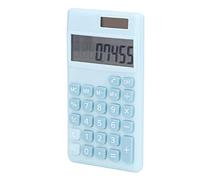 Fesjoy Portable Solar Battery Dual Power Handheld Pocket Calculator with Large LCD Display Big Sensitive Button Clear High Visibility Convenient Reading Office School ABS Materia (Blue)
