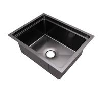 Fesjoy Premium Material Single Bowl Stainless Steel Bar Sink Undermount Square Kitchen Sink for Home Kitchens and Picnics 14.96x11.81x6.22in