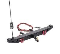 Fesjoy RC RC Car Rear Bumper Metal Rear Bumper with Tail Hook for 2 LED Antenna for Car TRX-4 Axial SCX10