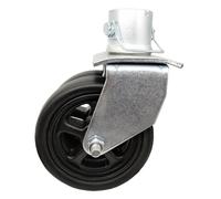 Fesjoy Replacement Jockey Wheel for Trailer with Swivel Castor and Pin Silver and Black 2000 Pound