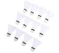 Fesjoy Stability 12PCS Nylon Shuttlecocks Offering Consistent Performance, Perfect for Batting Practice, Suitable for Family Gatherings & Friendly Matches, Nylon Material (White)