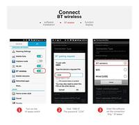 Fesjoy Stable Wireless OBD-II Car Auto Diagnostic Scan Tools Portable Fault Detector for IOS System, Lightweight Design (Black)