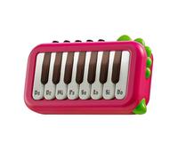 Fesjoy Stylish Pocket Piano Mini Electronic Piano with Illuminated Keys Versatile Music Instrument for Beginners (Green) (Red)