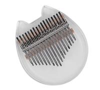 Fesjoy Thumb Piano Kalimba 17 Key Finger Piano Acrylic Transparent Bear Pattern Board Engraved Notes Easy Playing Clear Sound Portable Entry Level Instrument with Solid Wood Meta
