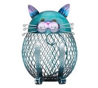 Fesjoy TOOARTS Cat Coin Box Handmade Metal Sculpture Practical Sculpture for Home Decoration Owl Piggy Bank Gifts Iron Art