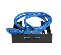fesjoy USB 3.0 Front Panel Hub 2 Port Expansion Bay 20 Pin to USB3.0 60cm Bracket Adapter Cable for PC Desktop 2.5" Floppy Bay