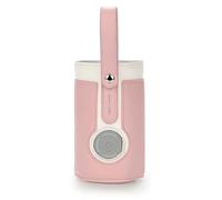Fesjoy USB Bottle Warmer Portable and Foldable 3 Levels Constant Temperature Heating for Breastmilk 5.5-8cm Milk Bottles Night Feeding and Travel (Pink)
