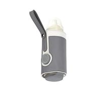 Fesjoy USB Bottle Warmer Portable and Foldable 3 Levels Constant Temperature Heating for Breastmilk 5.5-8cm Milk Bottles Night Feeding and Travel (Grey)