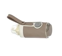 Fesjoy USB Bottle Warmer Portable and Foldable 3 Levels Constant Temperature Heating for Breastmilk 5.5-8cm Milk Bottles Night Feeding and Travel (Brown)