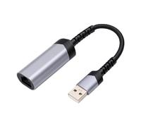 Fesjoy USB to Ethernet Adapter Plug and Play USB to RJ45 Ethernet Adapter 21.2cm Fast Wired Network Access for Laptop Travel Office Home (100Mbps)