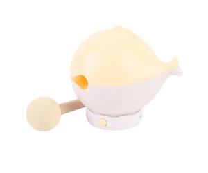 Fesjoy Whale Night Light Lamp with Cute Wooden Fish Shape, Rechargeable and Portable for Any Room (Apricot)