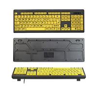 Fesjoy Wired USB Keyboard with Large Print Letters for Low Users Comfortable Typing Experience Suitable for Elderly
