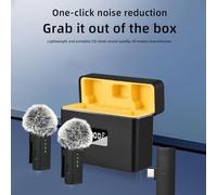 Fesjoy Wireless Clamp/Holder on Lapel Microphone Professional Dual Digital Noise Reduction for Mobile Phone Live Broadcast Outdoor Recording