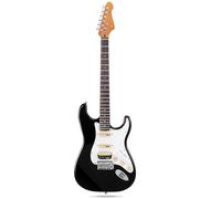 Fesley 39" Electric Guitar: Solid Body Electric Guitars for Intermediate &Pro Players with Wilkinson Pickups,Grover Tuners,6 String Guitar with Roasted Maple Neck,Single Coil Split System,Black